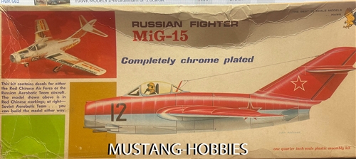 HAWK MODELS 1/48 Russian Fighter MiG-15 Completely Chrome Plated