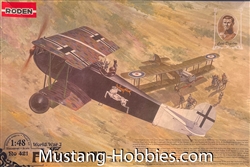 RODEN 1/48  Fokker D VII (ALB EARLY) WWI German BiPlane Fighter