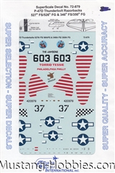 SUPERSCALE INT. 1/72 P-47D THUNDERBOLT RAZORBACKS 527TH FS/526TH FG & 346THFS/350FG