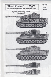 THIRD GROUP DECALS 1/35 TIGER I (#4) EARLY &  MID  SPZABT 507