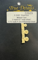 TRUE DETAILS 1/72 F-94C WHEEL SET 2 MAIN 1NOSE