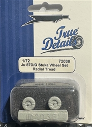 TRUE DETAILS 1/72 JU-87 D/G WHEEL SET RADIAL