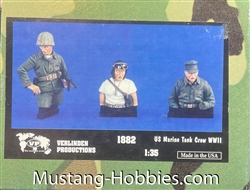 VERLINDEN PRODUCTIONS 1/35 US MARINE TANK CREW WWII 3pcs