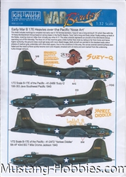 Warbirds Decals 1 32 B17e Early War Heavies Over Pacific Suzy Q, Yankee 