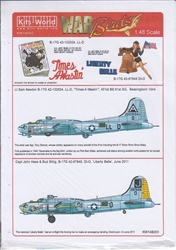 WARBIRDS DECALS 1/48 B17G Times a Wastin, Liberty Belle